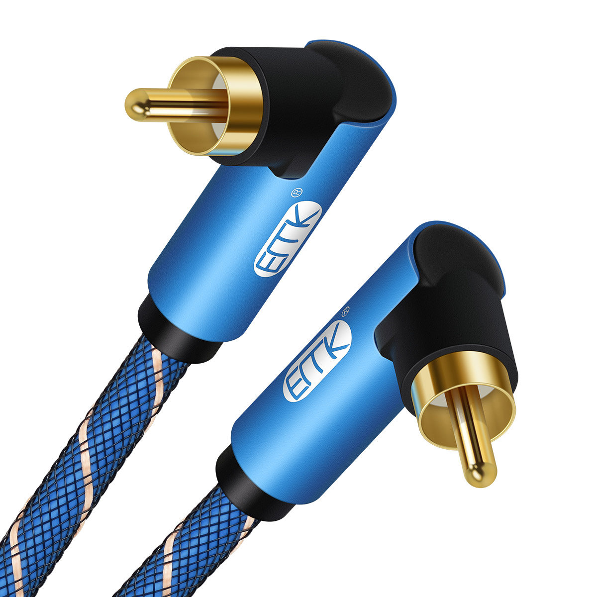 90 Degree RCA Cable - Blue Series